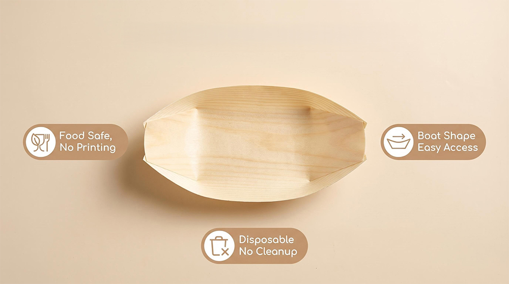 disposable wooden boat